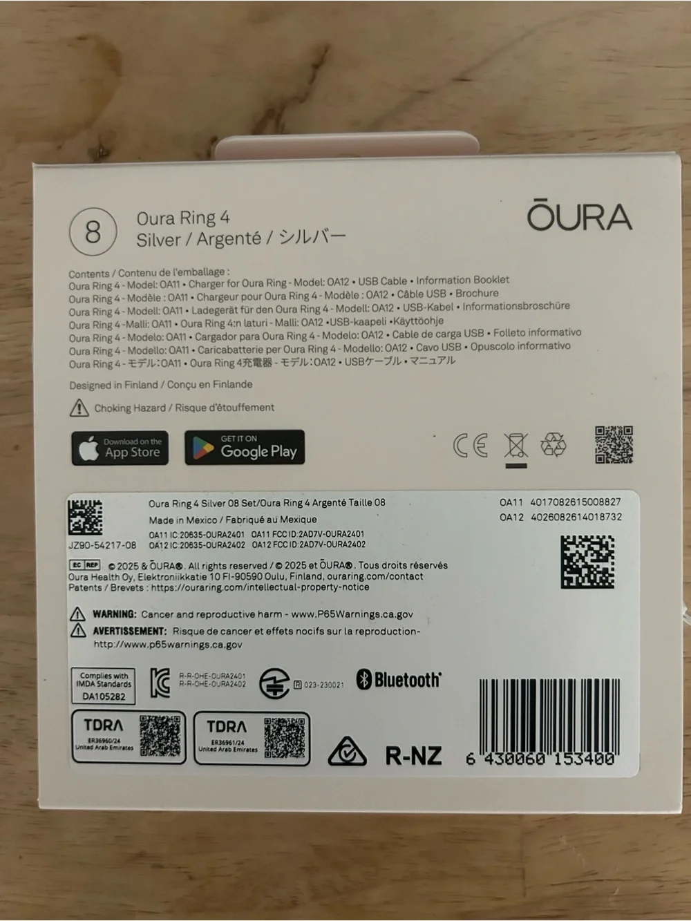 Oura Ring 4 - Silver Finish